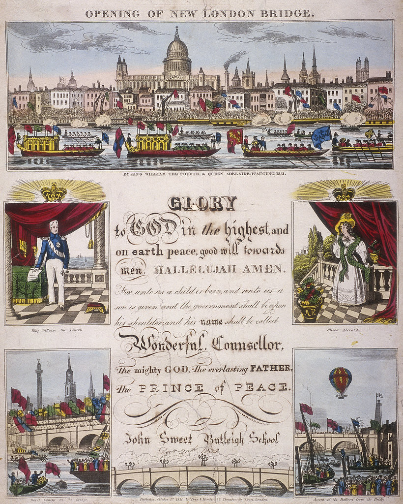 Detail of The opening of London Bridge by Anonymous