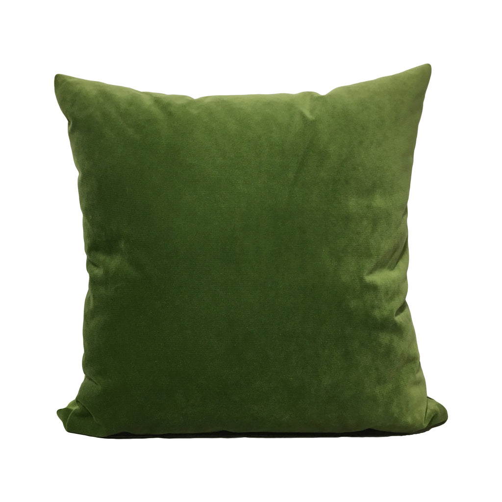 Luscious Velvet Loden Throw Pillow 20x20"