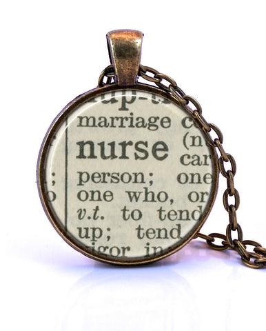 Nurse Dictionary Pendant-Small Pendant-Paper Towns Vintage
