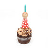 Custom Birthday Cake Topper with Candle