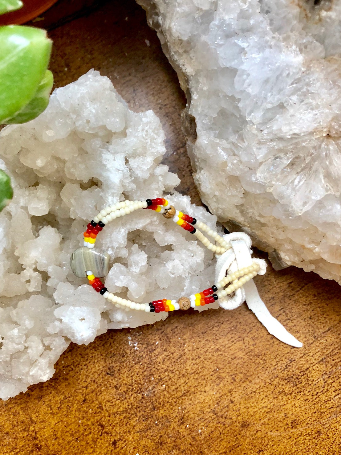 Bear Fetish Beaded Friendship Bracelet