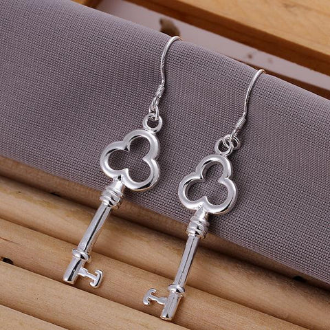 Sterling Silver Keychain Pendant Earring - rubiquejewelry.com