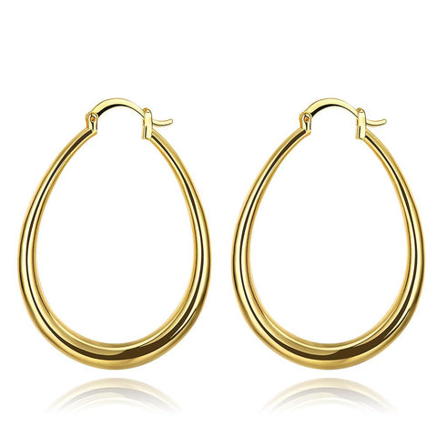 Gold Plated Endless Hoop Earrings with Snap Backs - rubiquejewelry.com