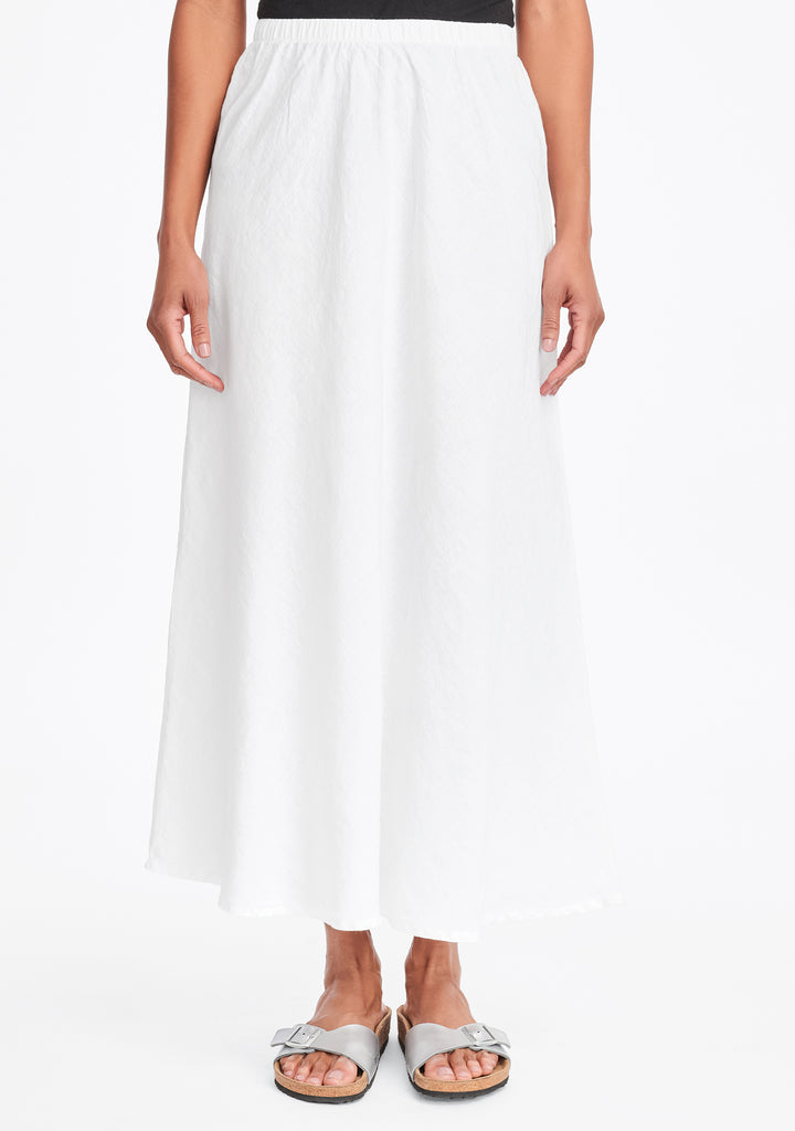 evening skirt linen maxi skirt white