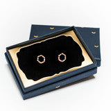 CRIMPED HEX STUD - ROSE GOLD