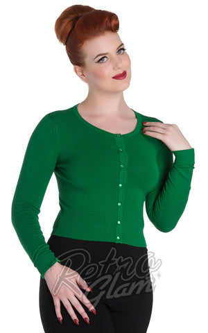 Hell Bunny Paloma Cardigan in Green Hell Bunny Paloma Cardigan in Green