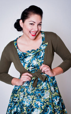 Heart of Haute Mandie Bee Sweet Sweater in Olive Heart of Haute Mandie Bee Sweet Sweater in Olive