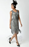 Unique Vintage Flapper Dress in Grey Unique Vintage Flapper Dress in Grey
