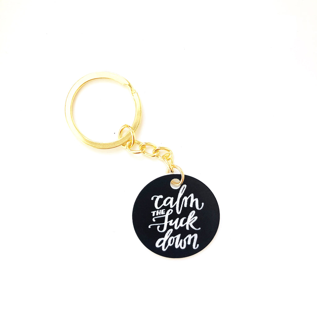 Calm the F Down KEYRING