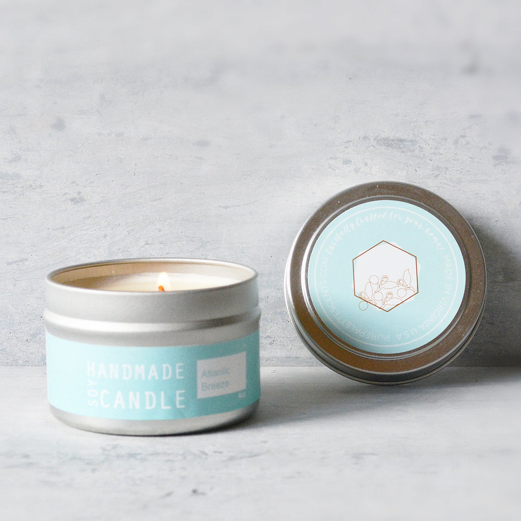 Atlantic Breeze Travel Tin Soy Candles