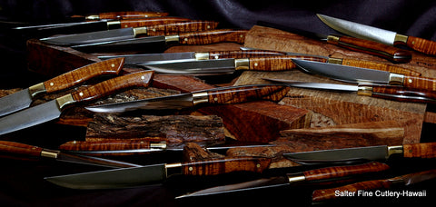 Salter Fine Cutlery handmade steak knives at famous restaurant The Grill New York