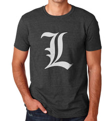 L Death Note Ryuk Light Shinigami Men T-shirt