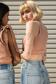 Crop Rib Tank <br> Faded Adobe
