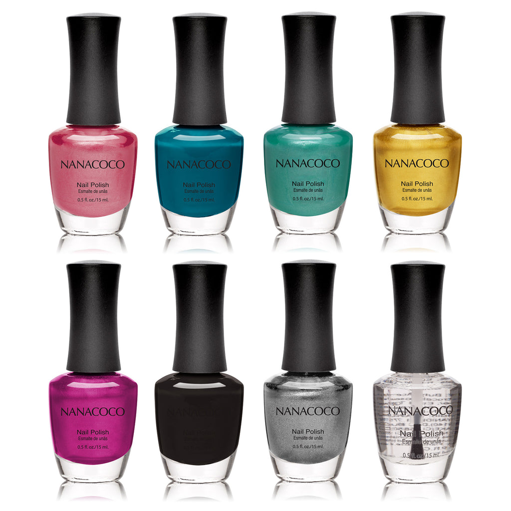 Nanacoco Summer Colors: Classic Collection Nail Polish - Set of 8