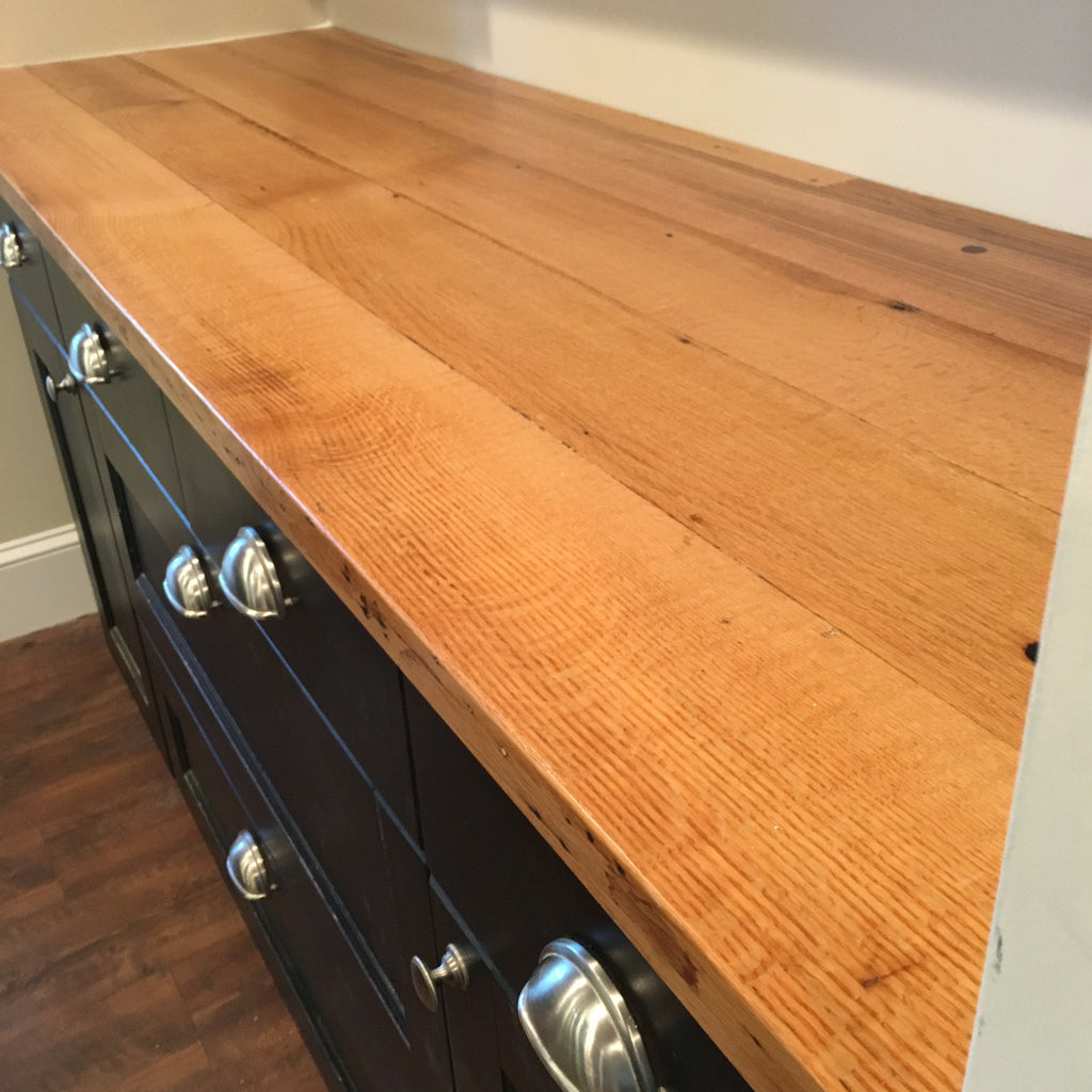 Reclaimed oak countertop
