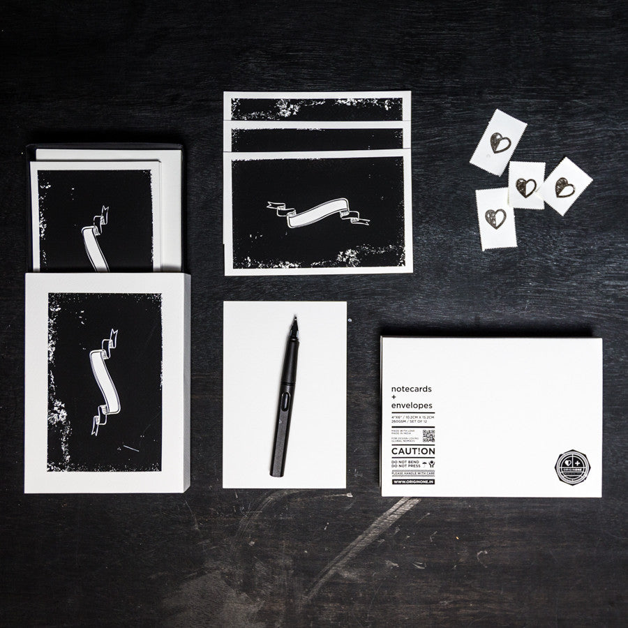 Retro Banner Notecards