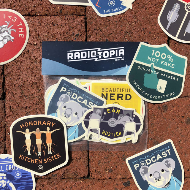 Radiotopia Merit Badge Stickers Super-Sized