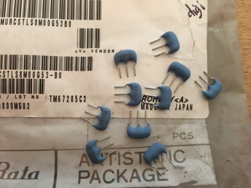 8MHz Ceramic Resonator Built in Capacitor 15pF MURATA 10 PIECES H197
