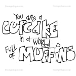 Cupcake Text by Terri Richardson - Artified Shop