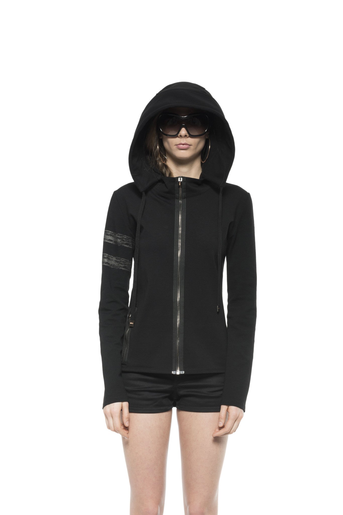 NVII - PAVATI HOODIE GUNMETAL STRIPES - NOMAD VII X ANNE BOWEN