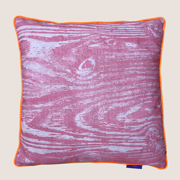 Wood Grain Pink Cushion Limited Edition 45x45