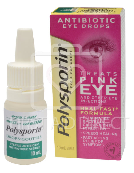 Polysporin Antibiotic Eye-Ear Drops, Sterile - 10 mL (0.34 oz) - First