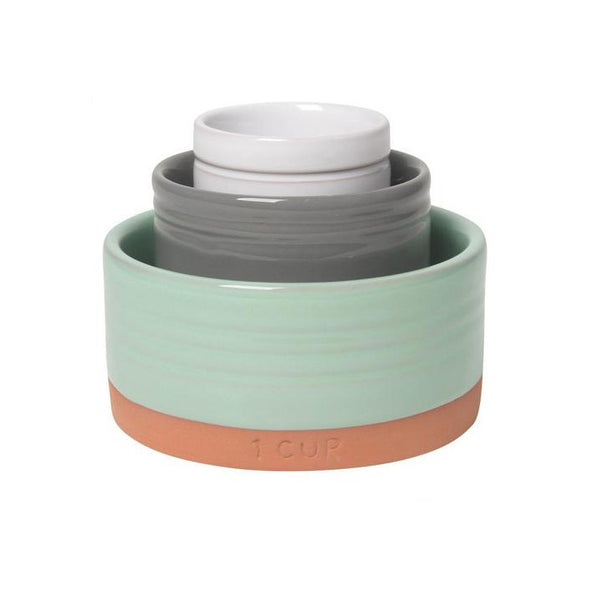 Terracotta Measuring Cups, 1C, 1/2C & 1/4C green