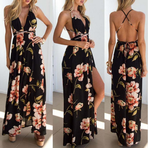 Boho Floral Maxi Dress