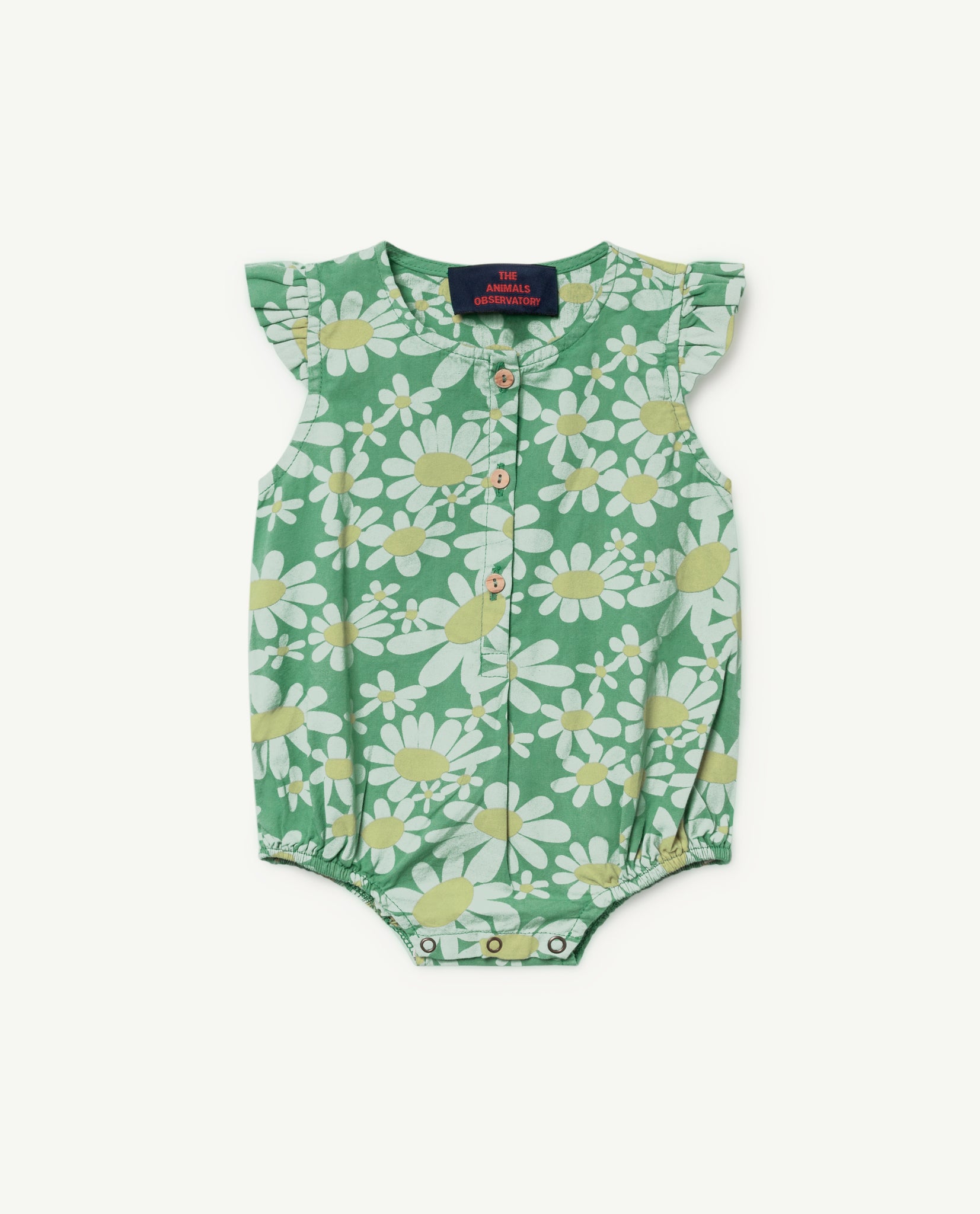 BUTTERFLY BABIES JUMPSUIT - GREEN DAISIES