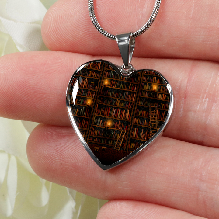 Old Bookshelf Heart Engraving