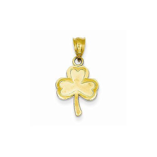 14k 3 Leaf Clover Pendant, Best Quality Free Gift Box Satisfaction Guaranteed - shopvistar