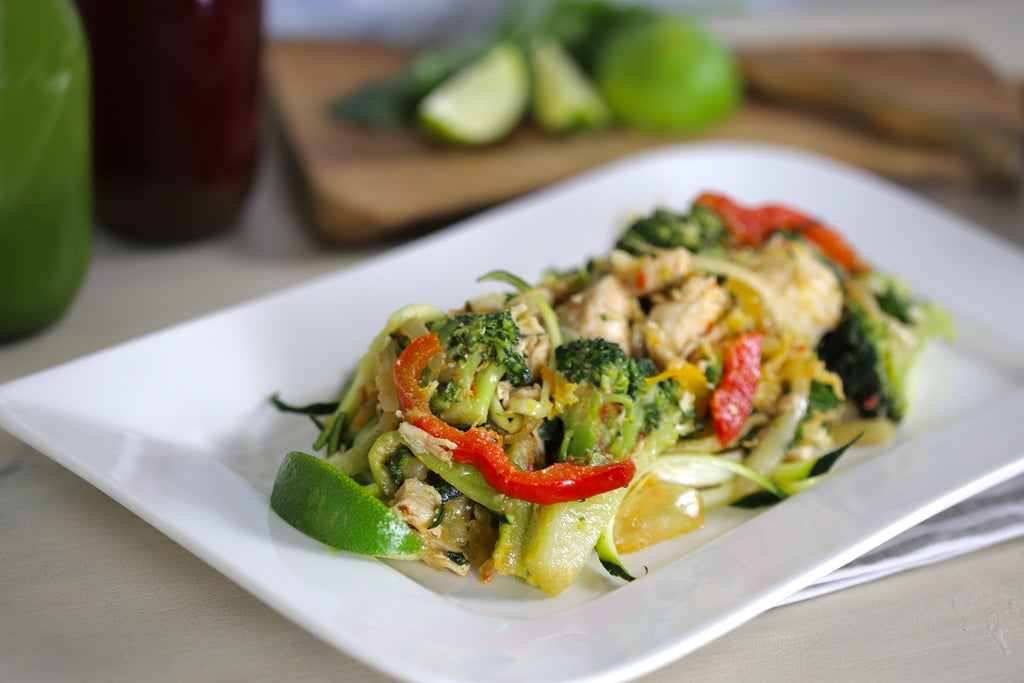 Chicken Stir Fry with Courgette Noodles