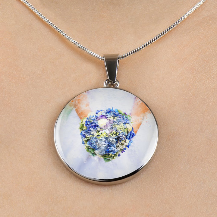 I Do Wedding Bouquet Pendant Necklace