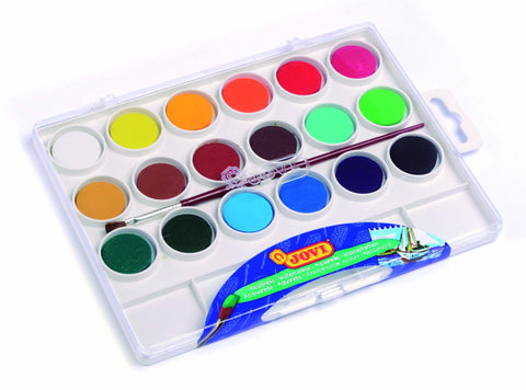 WATERCOLOURS PLASTIC BOX 22 MM. - 18 Bars