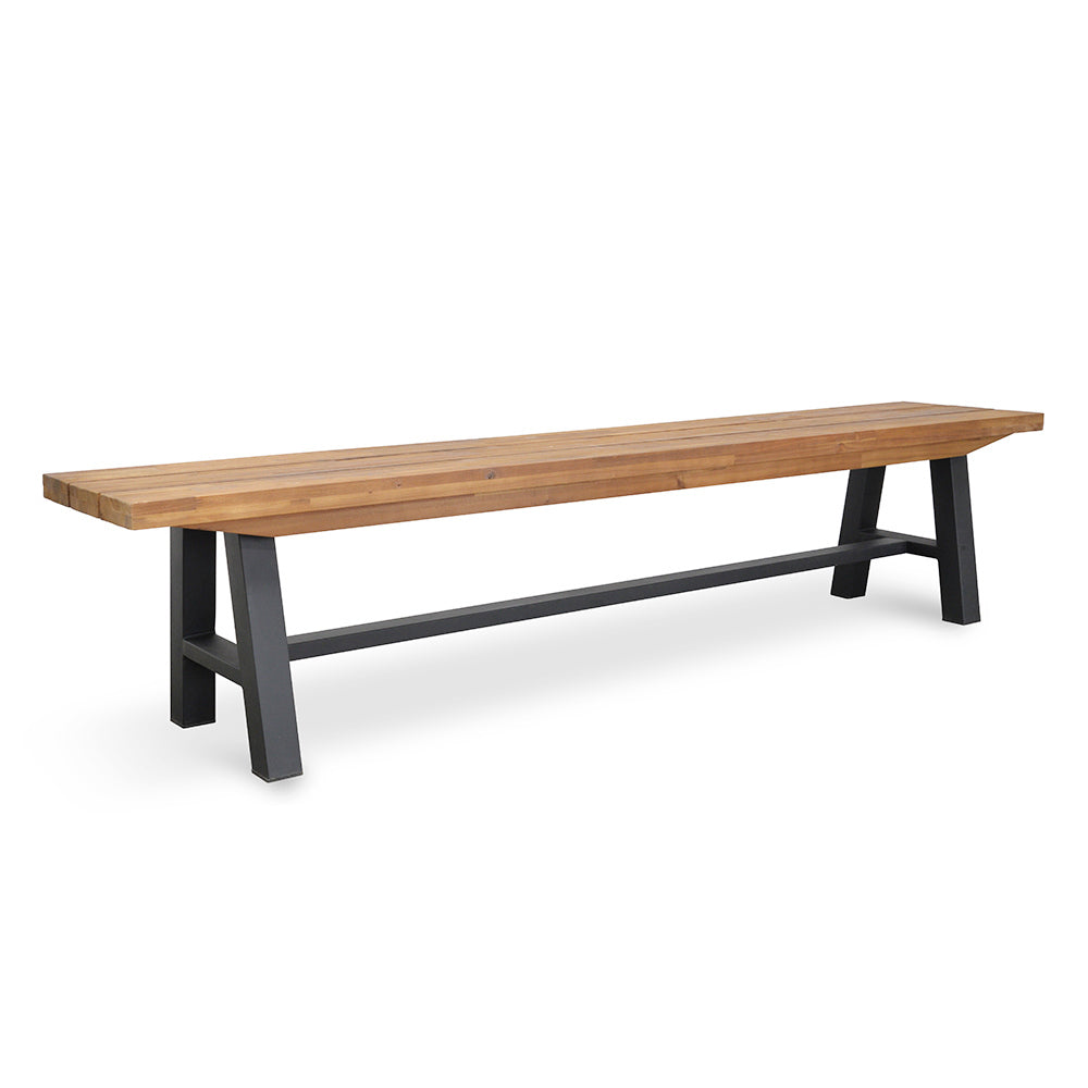 Potoma Indoor/Outdoor Dining Bench Black Leg Potoma Indoor/Outdoor Dining Bench Black Leg