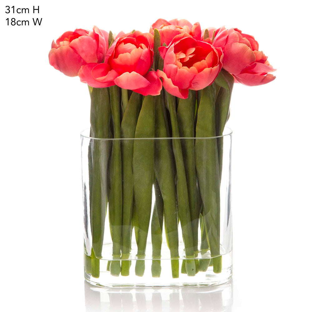 Tuilps in Vase Salmon Tuilps in Vase Salmon