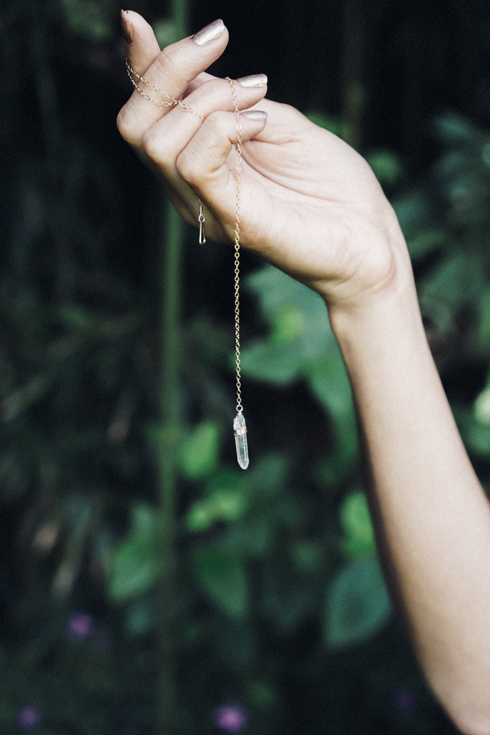 14 k Gold Filled Quartz Pendulum Choker