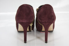 LK Bennett Wine Suede Doris High Heels Ankle booties Size 36.5 New $395 Women's