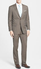 Hart Schaffner & Marx Beige Wool Los Angeles Men's Suit Size 38R $795 NEW Front