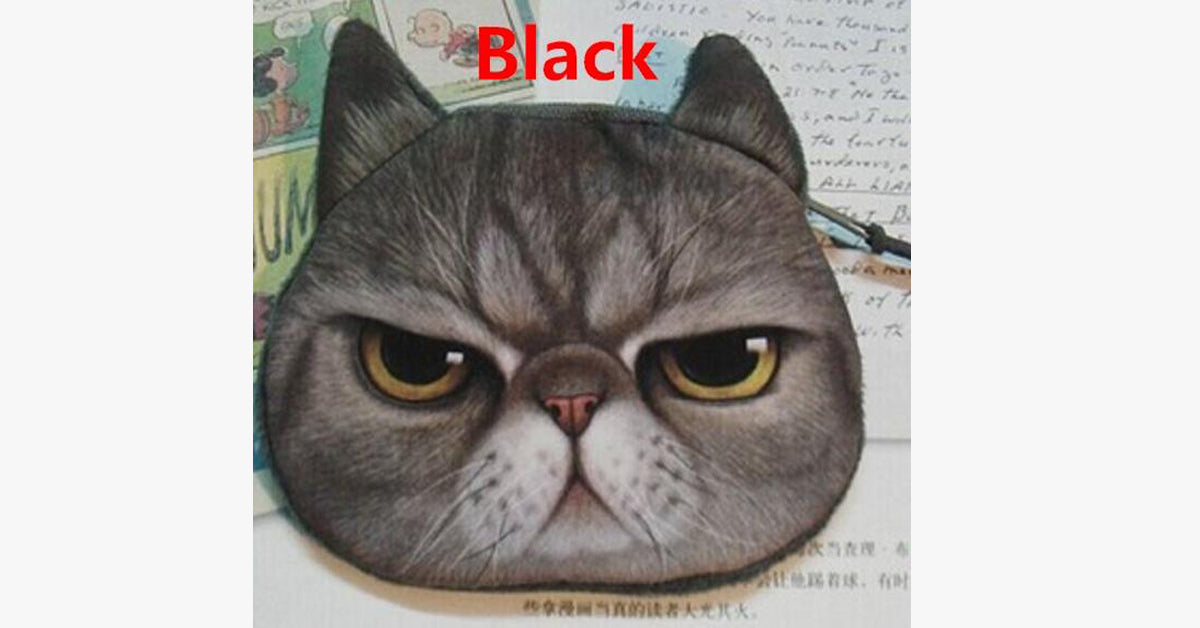 Mini Cat Animal Face Purse Coin Wallet