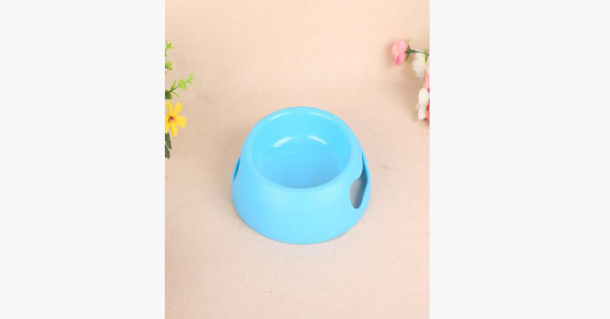 Blue High Grade Matte Non Slip Hand Holding Cat Bowl