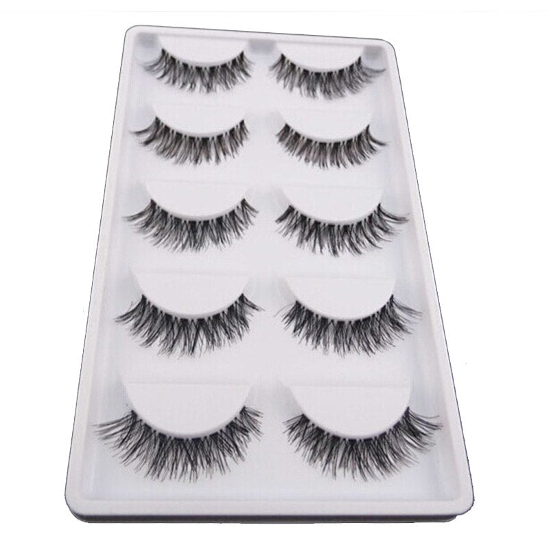 10 Pairs Handmade False EyeLashes - Natural Soft Look