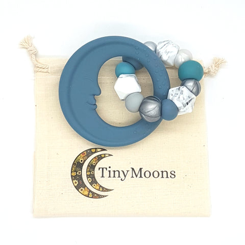 Storm Blue Man in the Moon Teether