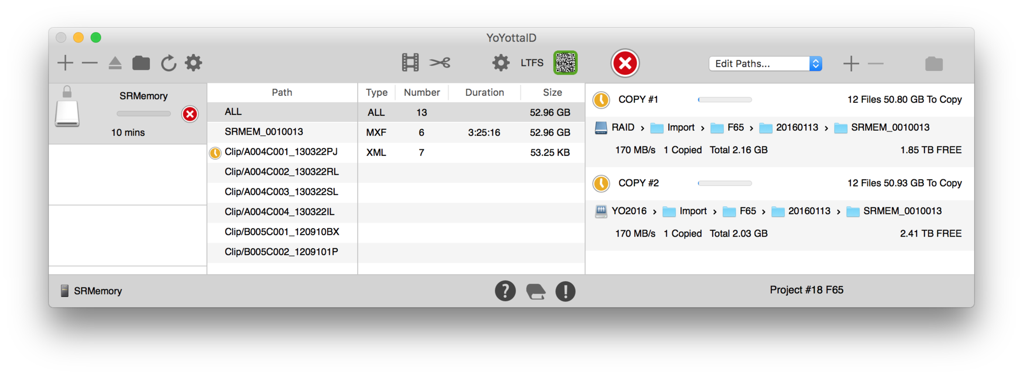 YoYottaID LTFS Mac OSX Backup Software (No Library Support)