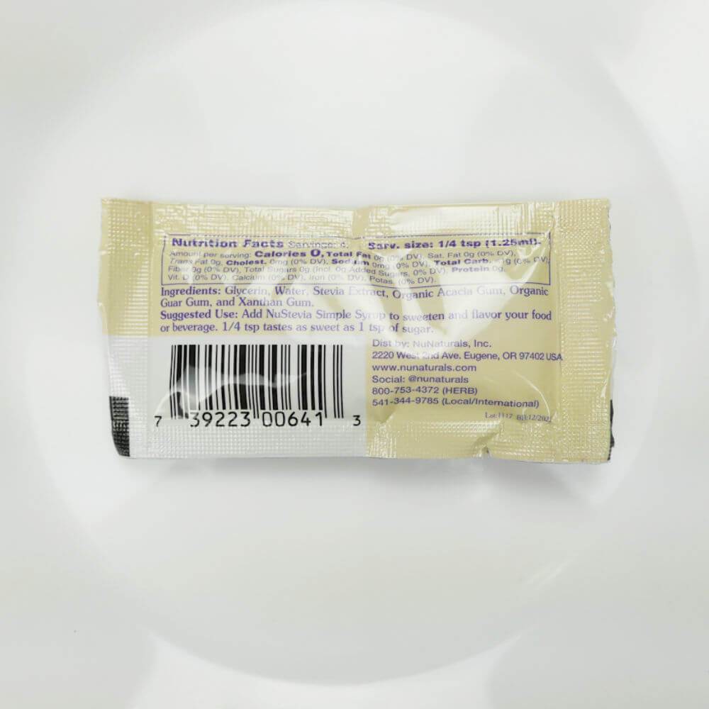 NuStevia Syrup Packets