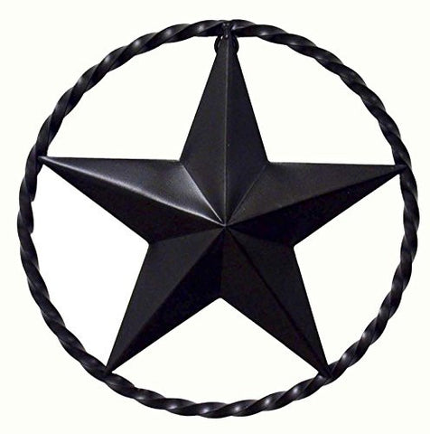 Wrought Iron Star with Ring- 12"D.