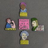 Fight Like an Army Girl Enamel Pin