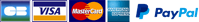 CB, Visa, Mastercard, American Express, Paypal