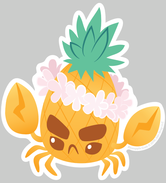 Pineapple Crab Sticker