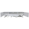Monterey White and Stainless Steel TV Large Media Unit (200 x 47 x 47.5cm)
